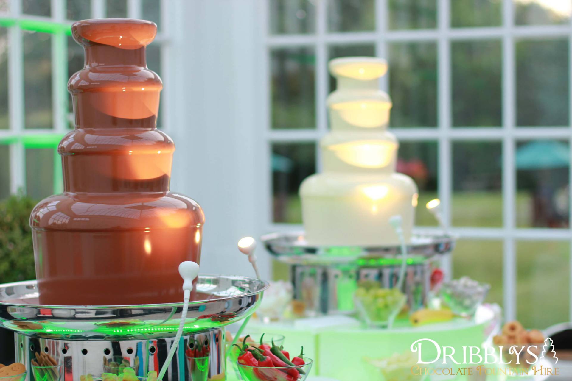 Double Chocolate Fountain Hire Twin Chocolate Fountain Hire