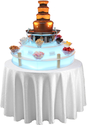 Chocolate Fountain with Dansk White Table Cloth