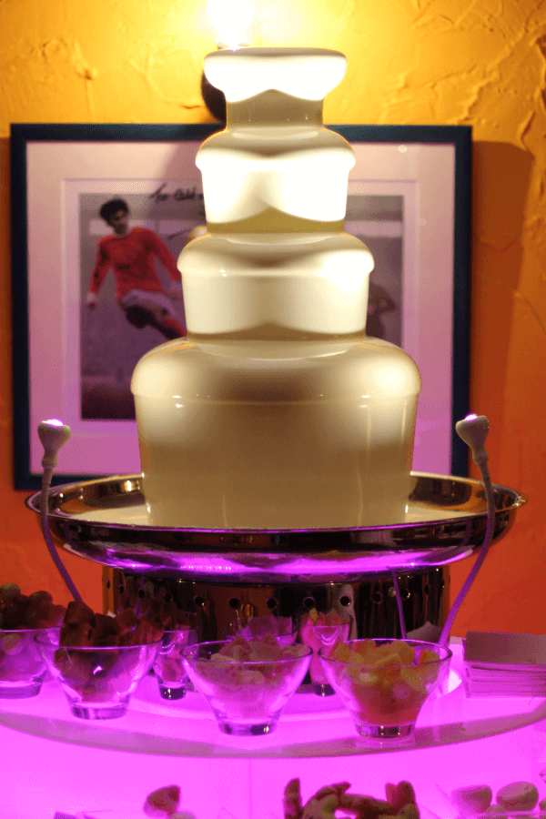 white chocolate fountain hire