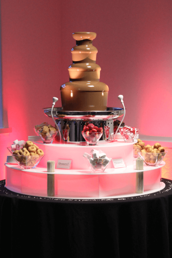 dribblys 38" chocolate fountain with LED base
