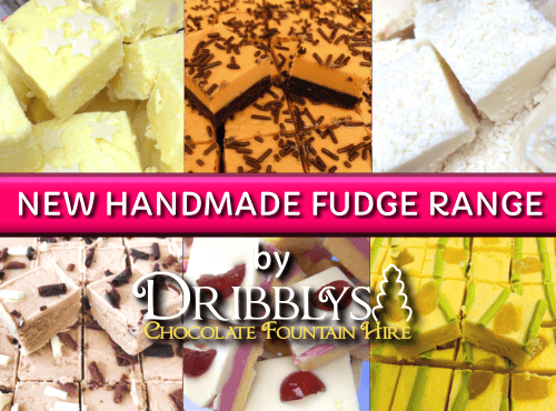 Dribblys Chocolate Fountain hire Fudge Range